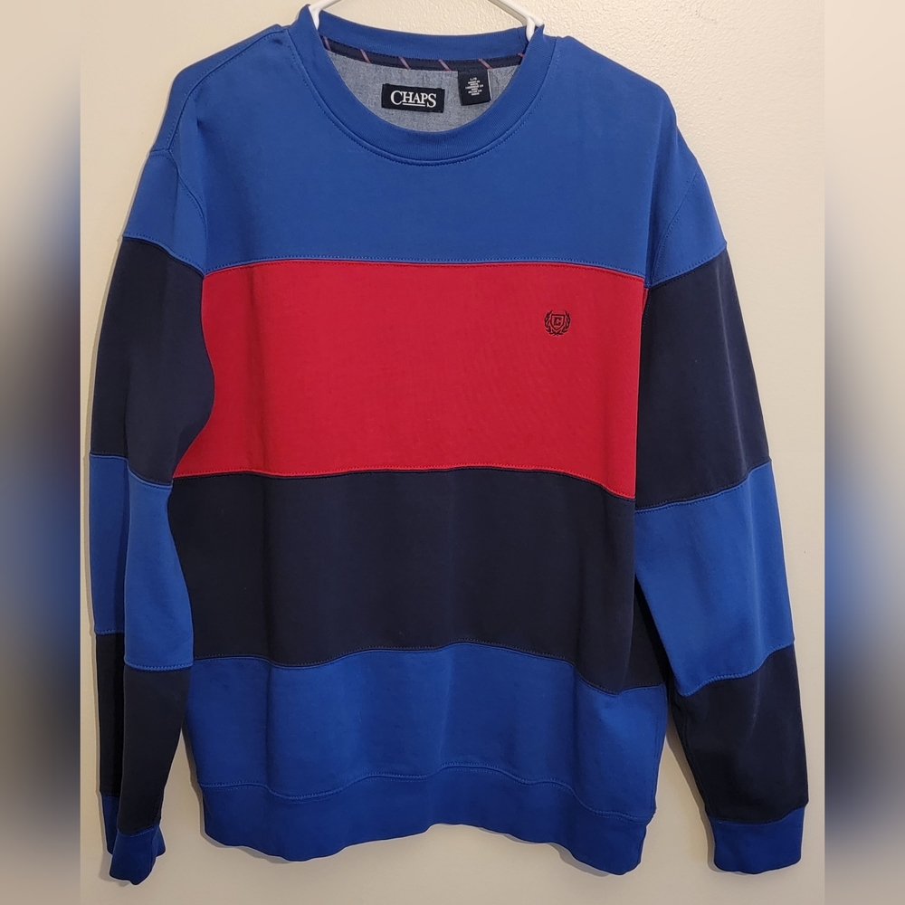 CHAPS Men's Crewneck Colorblock Sweatshirt